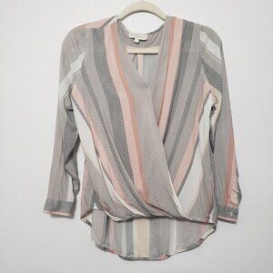 Cynthia Rowley Faux Wrap Top